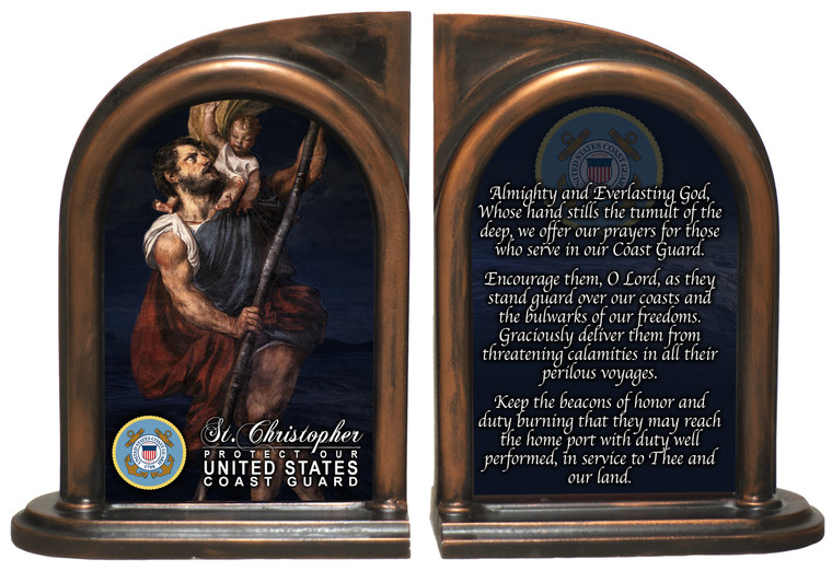 St. Christopher Coast Guard II Bookends