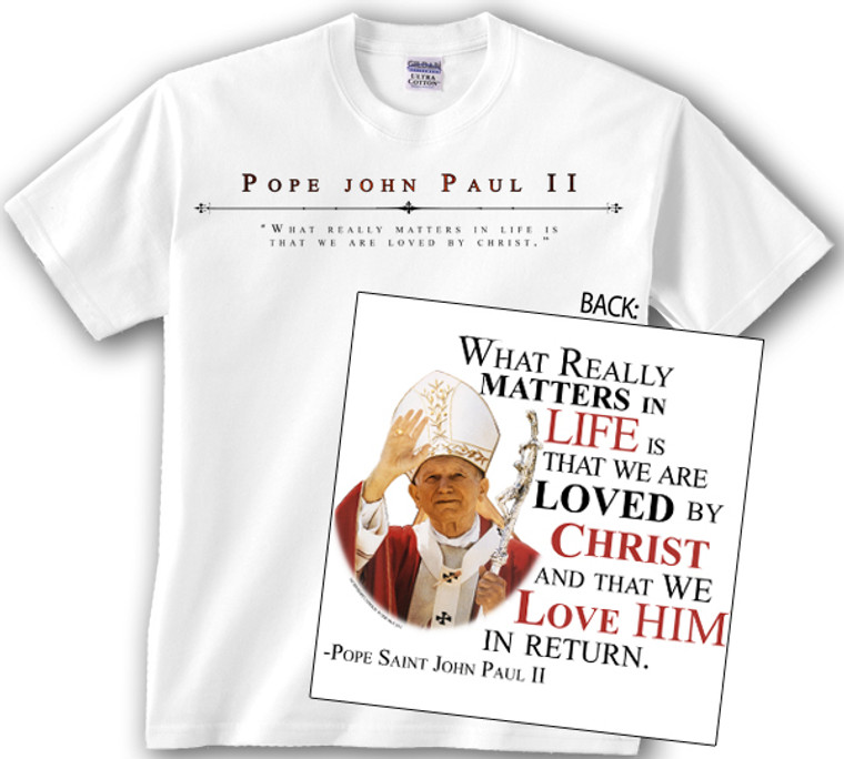 St. John Paul II Waving Value T-Shirt St. John Paul II Waving Value T-Shirt