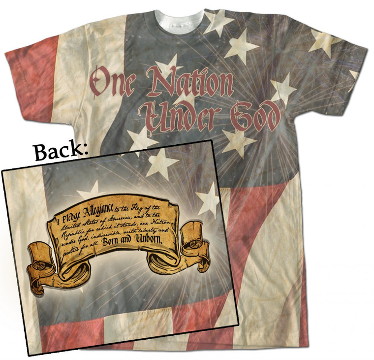 Patriotic and Pro Life Full Color T-Shirt