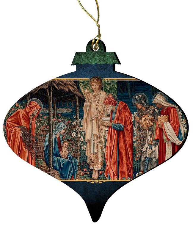 Adoration of the Magi Tapestry by Edward Burne-Jones Wood Ornament