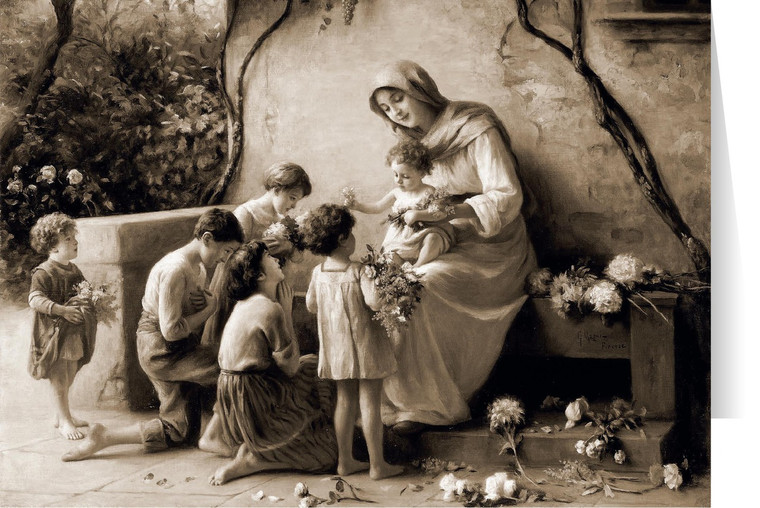 Adoration Sepia  Christmas Cards (25 Cards) Adoration Sepia  Christmas Cards (25 Cards)