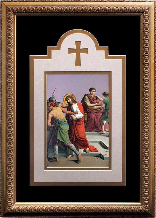 St. Peter's Deluxe Stations of the Cross matted and framed  (Set of 14)