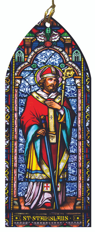 St. Stanislaus Stained Glass Wood Ornament