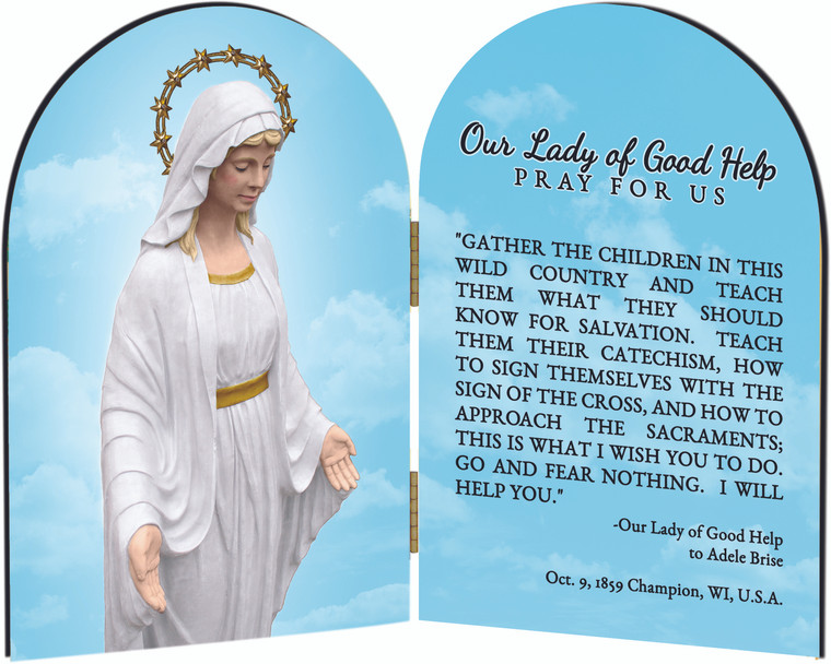 Our Lady of Good Help Arched Diptych