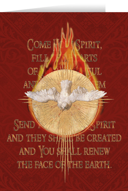 Holy Spirit Fire Red Confirmation Greeting Card