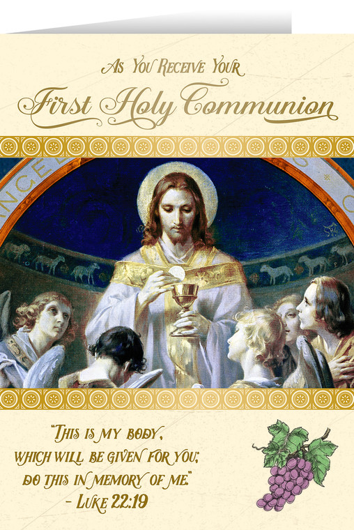 Christ, Bread of Angels First Communion Greeting Card I