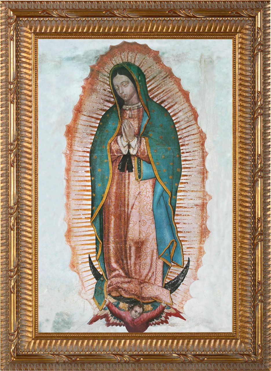 Our Lady of Guadalupe - Ornate Gold Framed Canvas - Catholic to the Max ...
