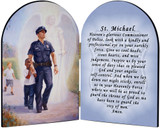 The Protector: Police Guardian Angel Arched Diptych with Prayer to St. Michael