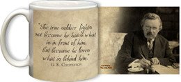 G.K. Chesterton True Soldier Quote Mug