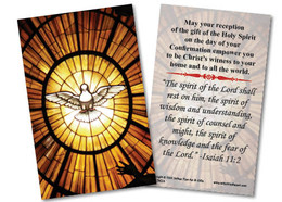 Holy Spirit Confirmation Holy Card - Catholic to the Max - Online ...