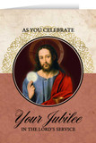 Christ Holding Eucharist Jubilee Greeting Card