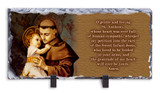 St. Anthony with Jesus Prayer Horizontal Slate Tile