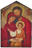 Holy Family Icon Rustic Wood Plaque