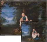 Rest on the Flight into Egypt by Jan Brueghel Rustic Wood Plaque