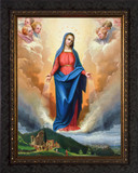 Our Lady of Graces Received - Ornate Dark Framed Art