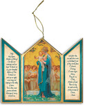 Madonna and Child by Enric M. VidaL Triptych Wood Ornament