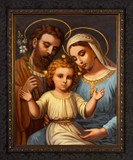 Italian Holy Family - Ornate Dark Framed Art