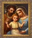 Italian Holy Family - Ornate Gold Framed Art