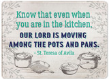 "Our Lord is Moving" Rectangular Glass Cutting Board