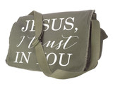 Jesus, I Trust in You Green Messenger Bag