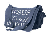 Jesus, I Trust in You Blue Messenger Bag