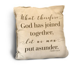 What God Has Joined Rustic Pillow