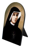 Saint Faustina Arched Desk Plaque