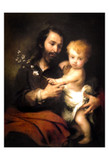 St. Joseph and the Christ Child by Murillo Print