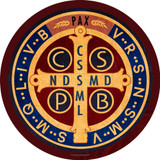 Benedictine Medal Emblem Decal