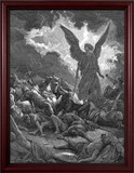 Archangel Gabriel Smiting the Camp of Sennacherib and the Assyrians by Gustave Dore - Cherry Framed Art