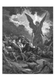 Archangel Gabriel Smiting the Camp of Sennacherib and the Assyrians by Gustave Dore Print