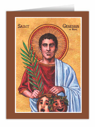 St. Genesius Theophilia St. Genesius of Rome Note Card - Catholic to the Max ...