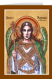 Theophilia St. Raphael Greeting Card - Catholic to the Max - Online ...