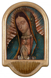 Our Lady of Guadalupe Detail Holy Water Font - Catholic to the Max ...