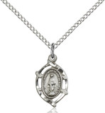 Sterling silver miraculous medal on an 18 inch stainless chain