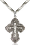 Sterling silver cross on a 24 inch stainless chain