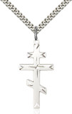 Sterling silver cross on a 24 inch stainless chain