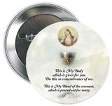 Sacred Heart and Eucharist Button