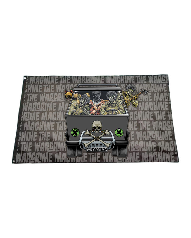 TBF WARCRIME MACHINE FLAG Front View