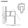 Quadro - Chrome Bath/Shower Mixer