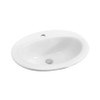 Atlantic - White Inset Basin 1 Tap Hole