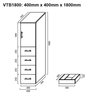 Tall Boy - Bathroom Cabinet 1800mm