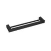 Square - Black Double Towel Rail 800mm