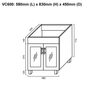 Cube - Floor Mounted Vanity and Top 600mm