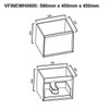 Fineline - Wall Hung Vanity Cabinet Only (NO TOP) 600mm 