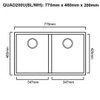 Quadrille 200U - Undermount Granite Sink
