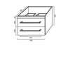 Indi - Wall Hung Vanity Cabinet Only (NO TOP) 600mm