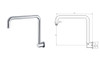 Jade - Gooseneck Chrome Shower Arm