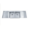 Tech 1550 - Double Centre Bowl Stainless Steel Inset Sink