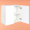 Wall Cabinet 800mm with 2 Doors in UV White